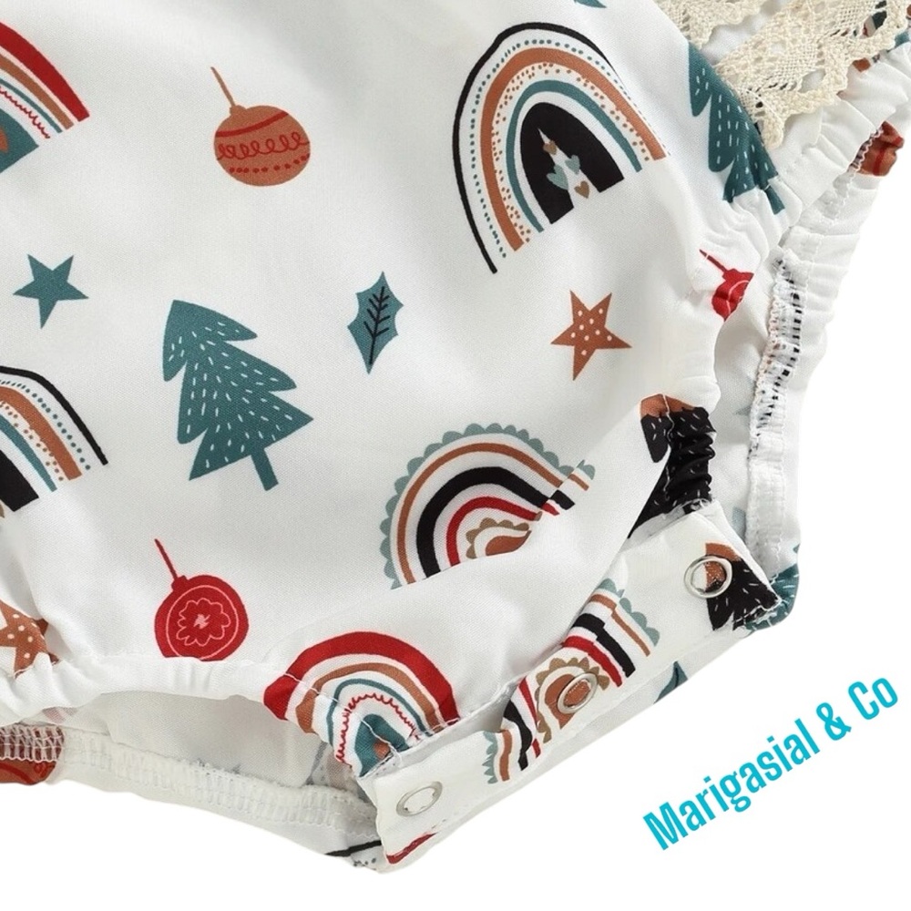 Baby Girl’s Christmas Casual Romper - Picture 2 of 5